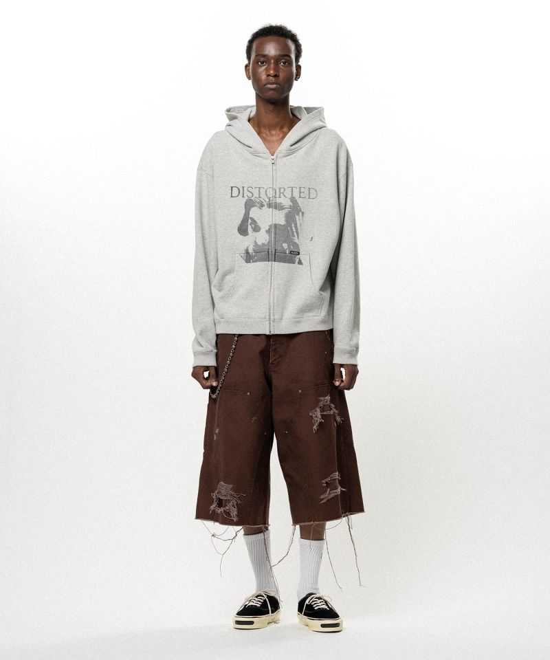 "DISTORTED Girl" Zip-up Hoodie