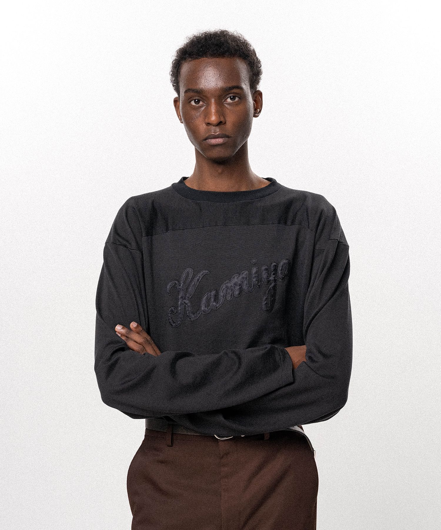 Satin Patch Football L/S T-shirt