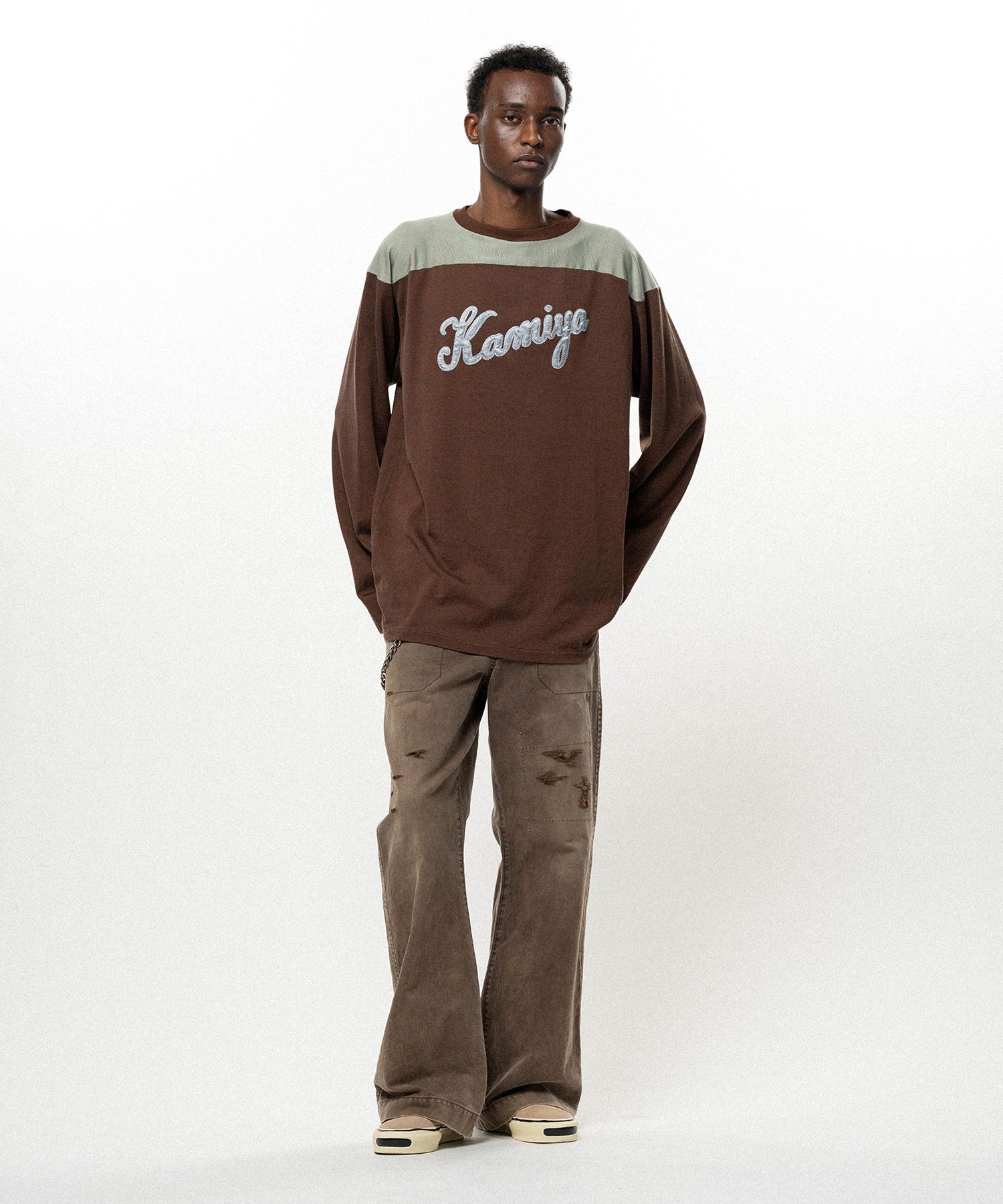 Satin Patch Football L/S T-shirt