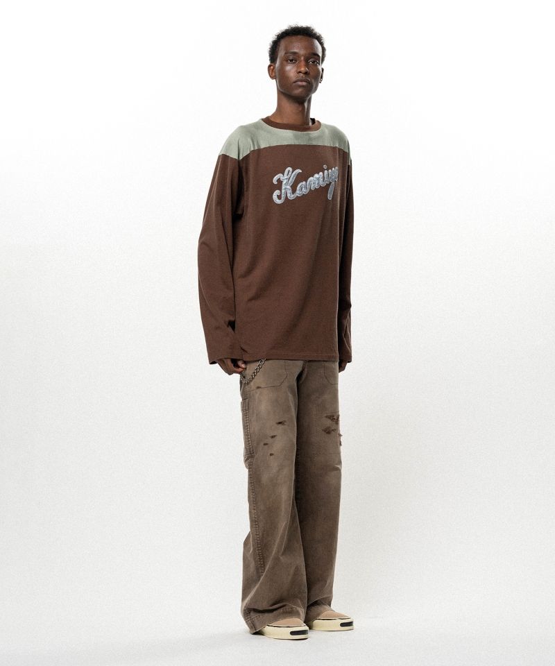 Satin Patch Football L/S T-shirt