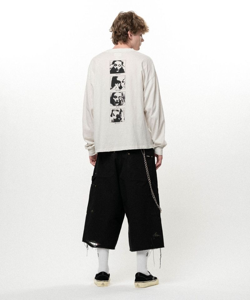 "DISTORTED Girl" Distressed L/S T-shirt