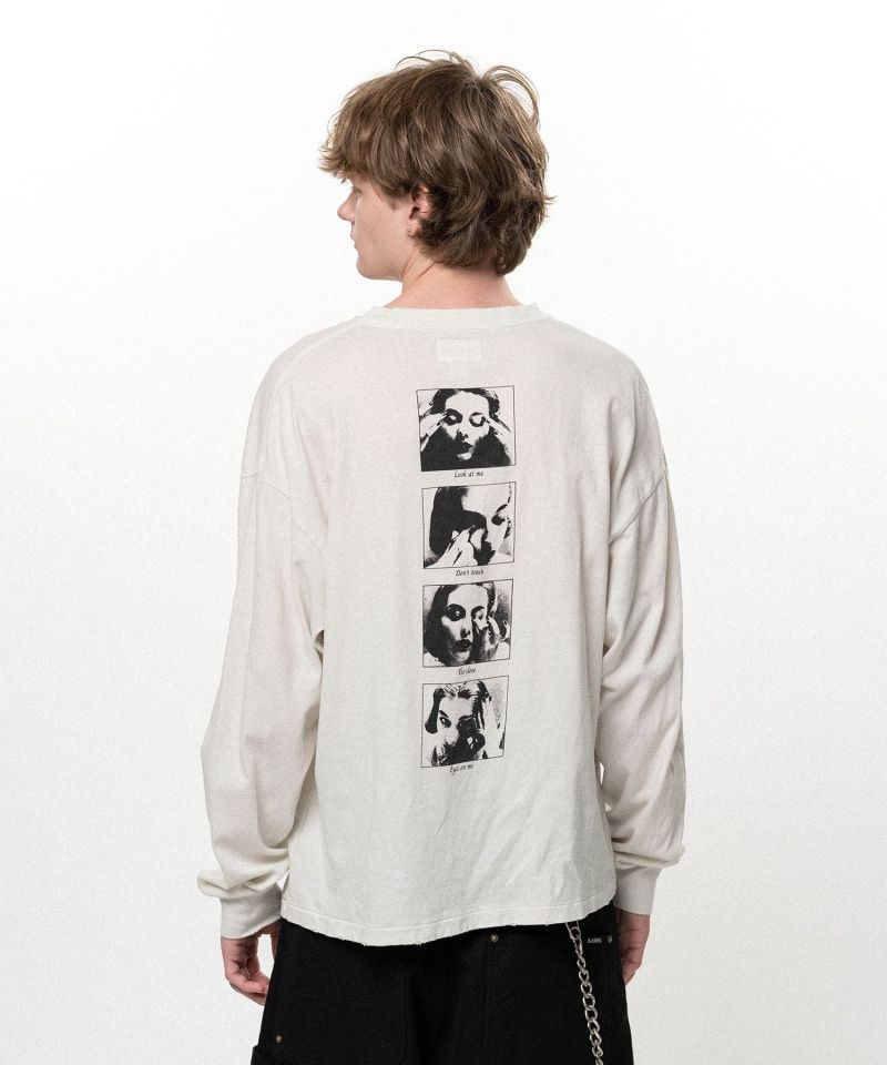 "DISTORTED Girl" Distressed L/S T-shirt