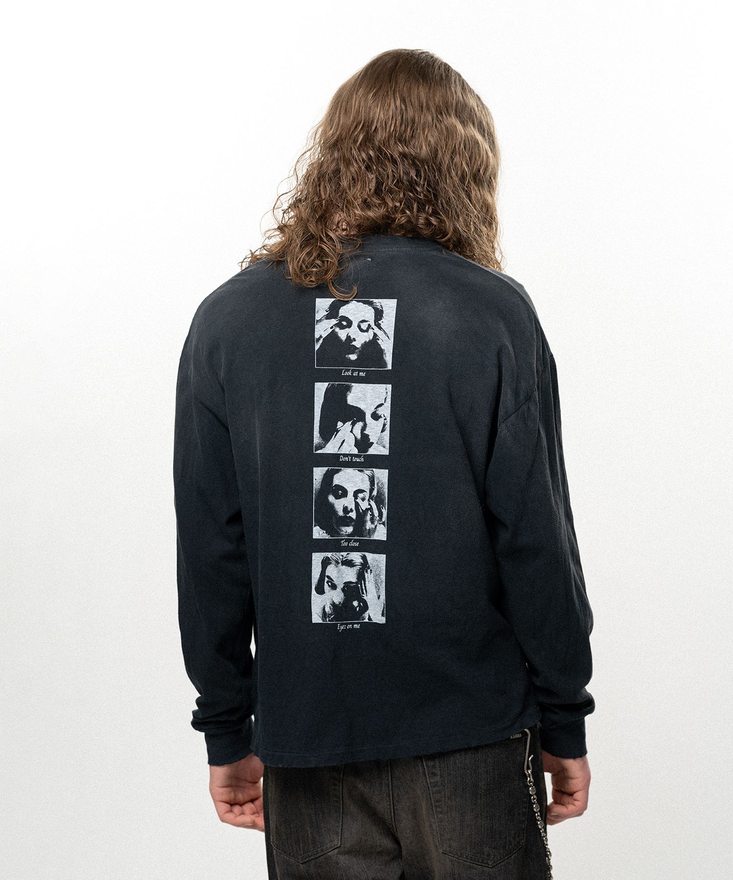 "DISTORTED Girl" Distressed L/S T-shirt