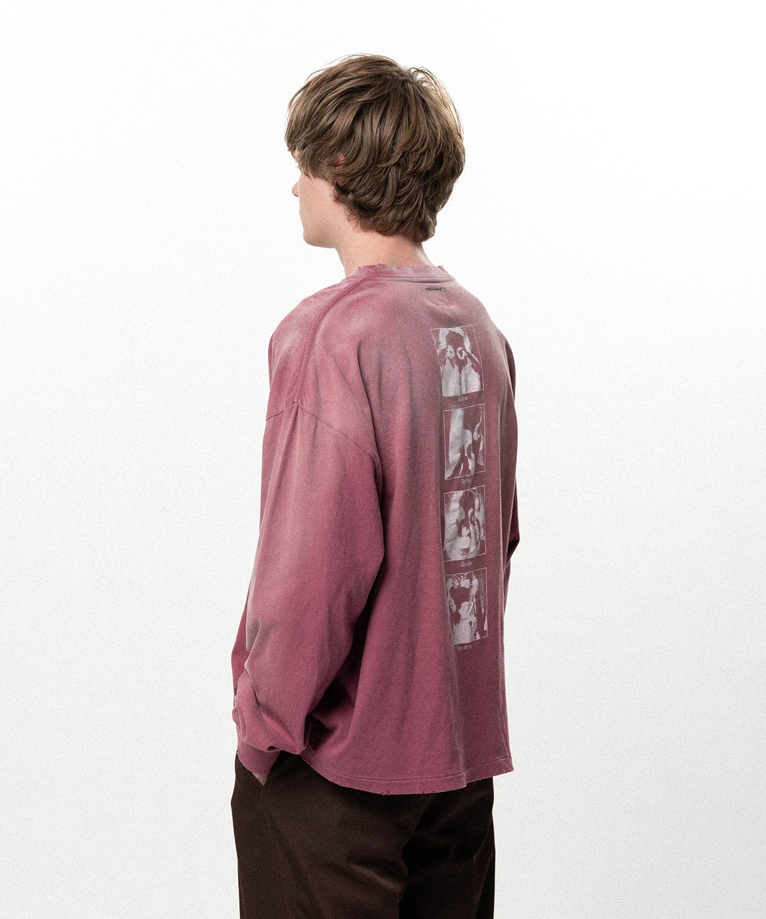 "DISTORTED Girl" Distressed L/S T-shirt