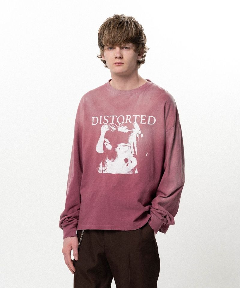 "DISTORTED Girl" Distressed L/S T-shirt