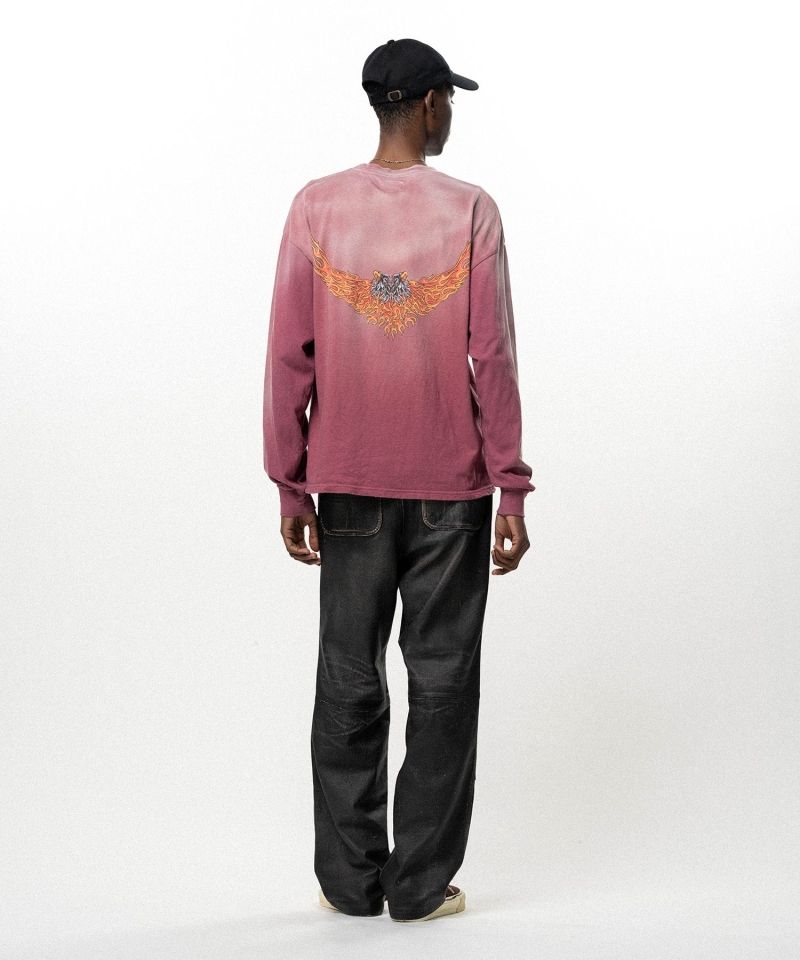 "Double-headed Eagle" Distressed L/S Pocket T-shirt