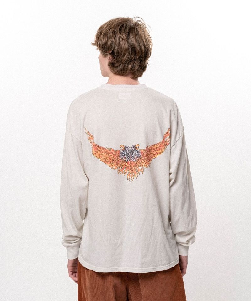 "Double-headed Eagle" Distressed L/S Pocket T-shirt