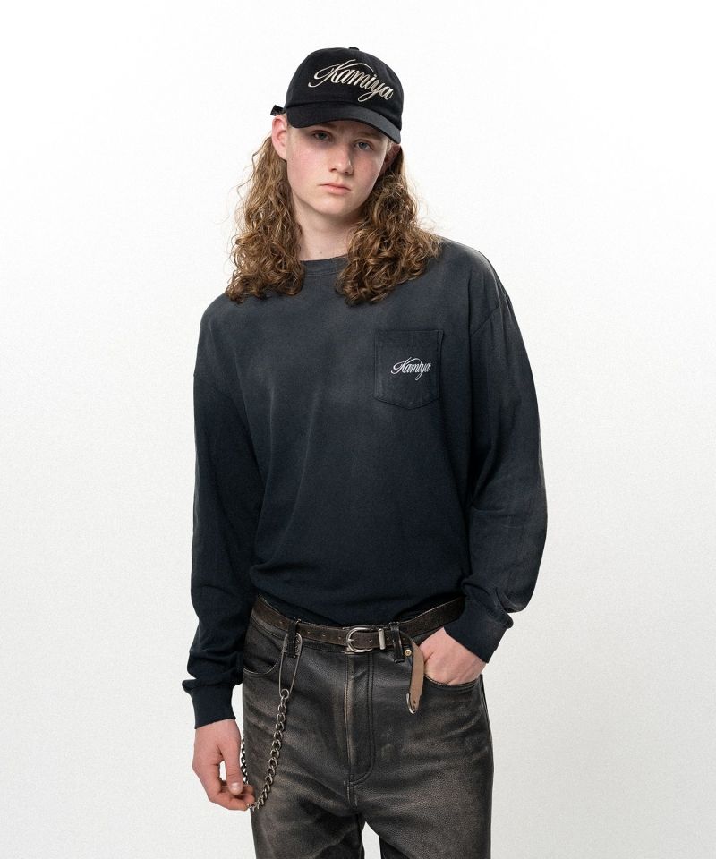 "Double-headed Eagle" Distressed L/S Pocket T-shirt