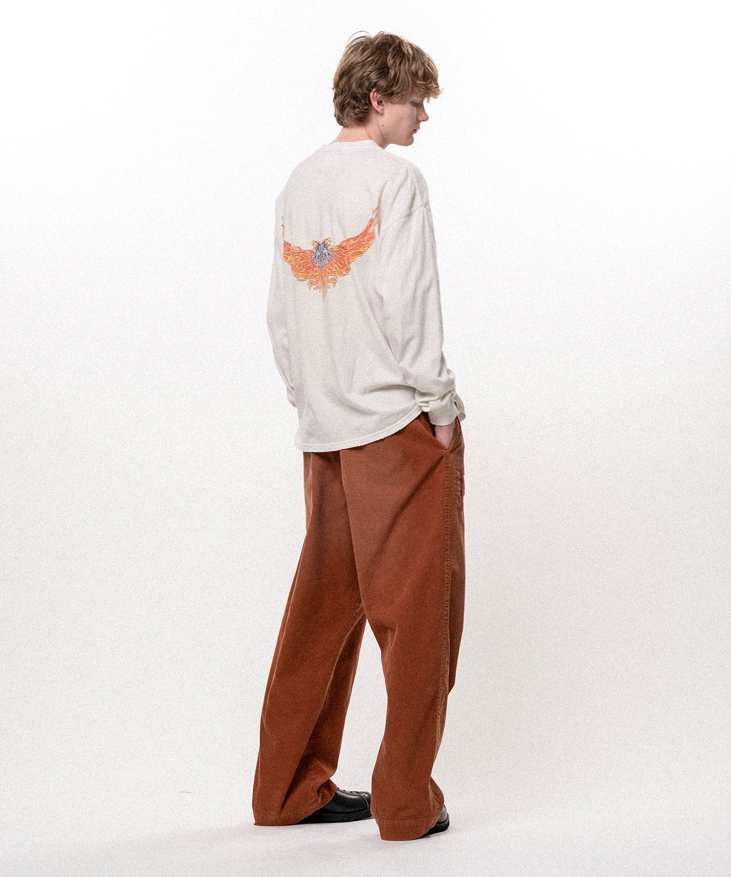 "Double-headed Eagle" Distressed L/S Pocket T-shirt