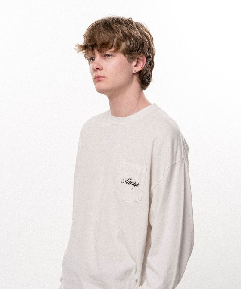 "Double-headed Eagle" Distressed L/S Pocket T-shirt