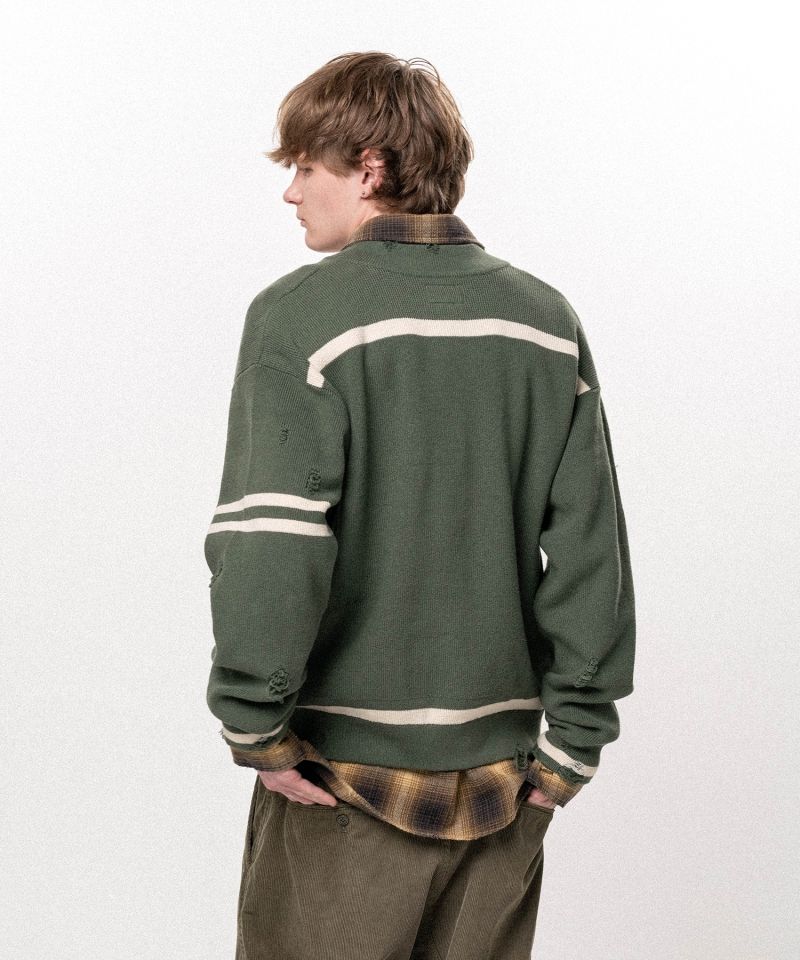 Embroidered Army Henley Knit