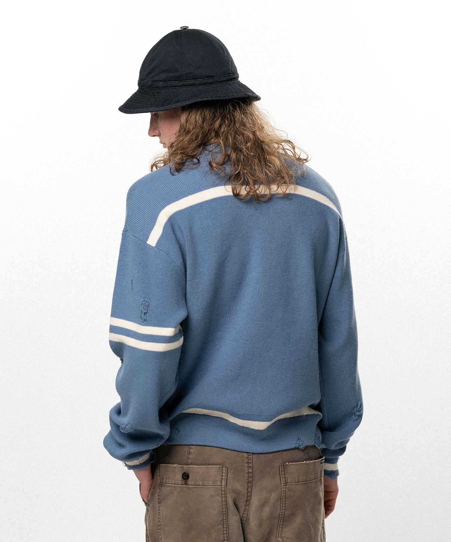 Embroidered Army Henley Knit