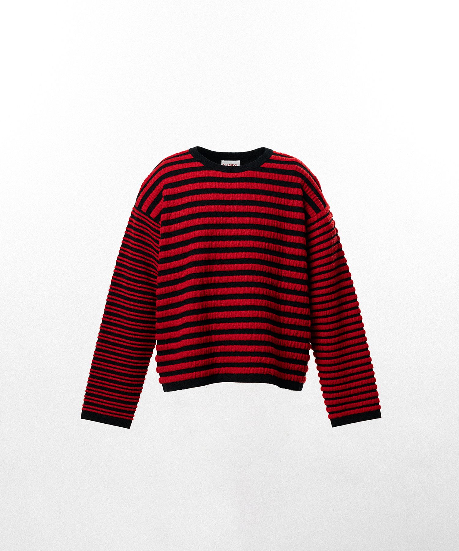 Horizontal Multi Stripe Bouclé Knit