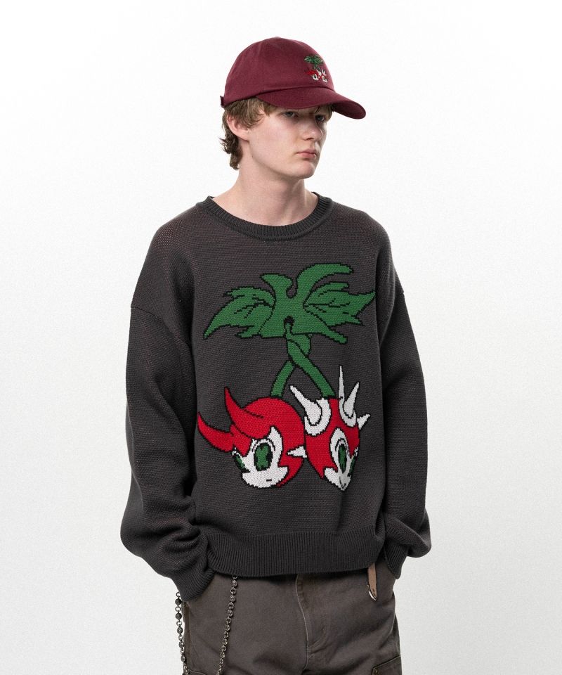 "BAKENEKO" Jacquard Knit
