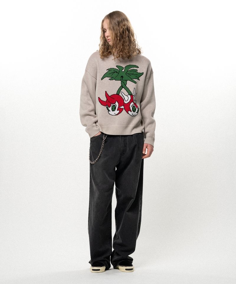 "BAKENEKO" Jacquard Knit