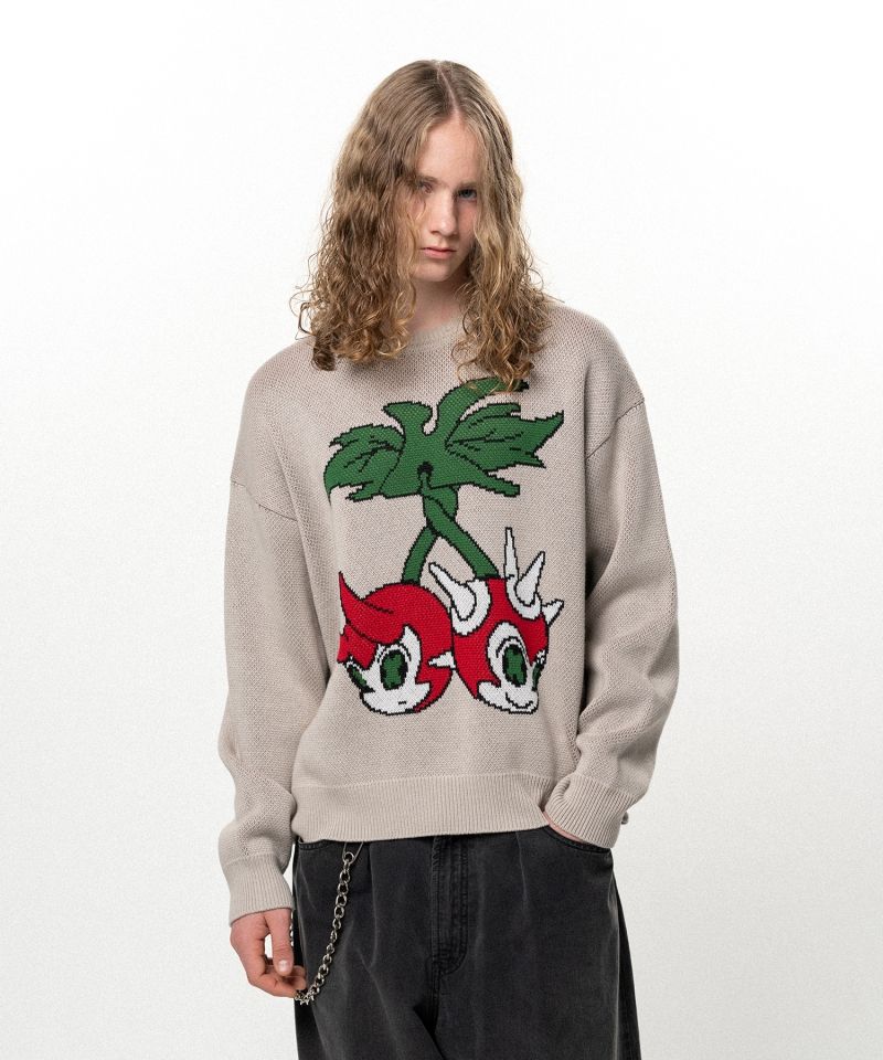"BAKENEKO" Jacquard Knit