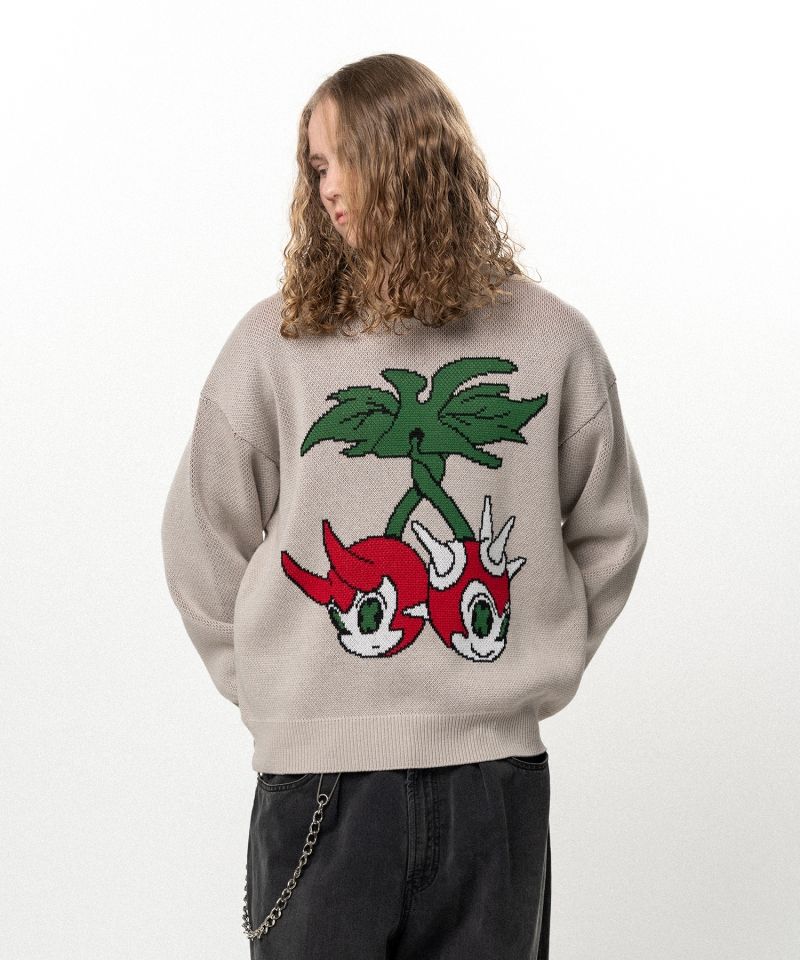 "BAKENEKO" Jacquard Knit