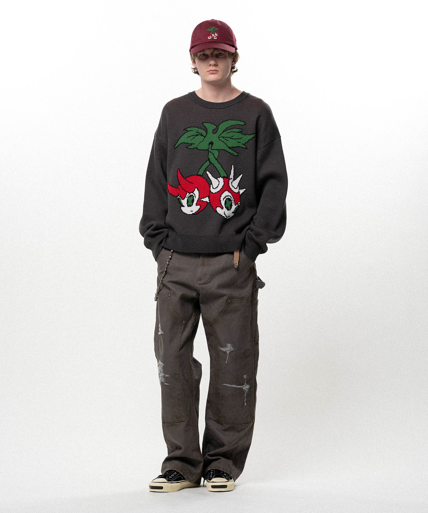 "BAKENEKO" Jacquard Knit