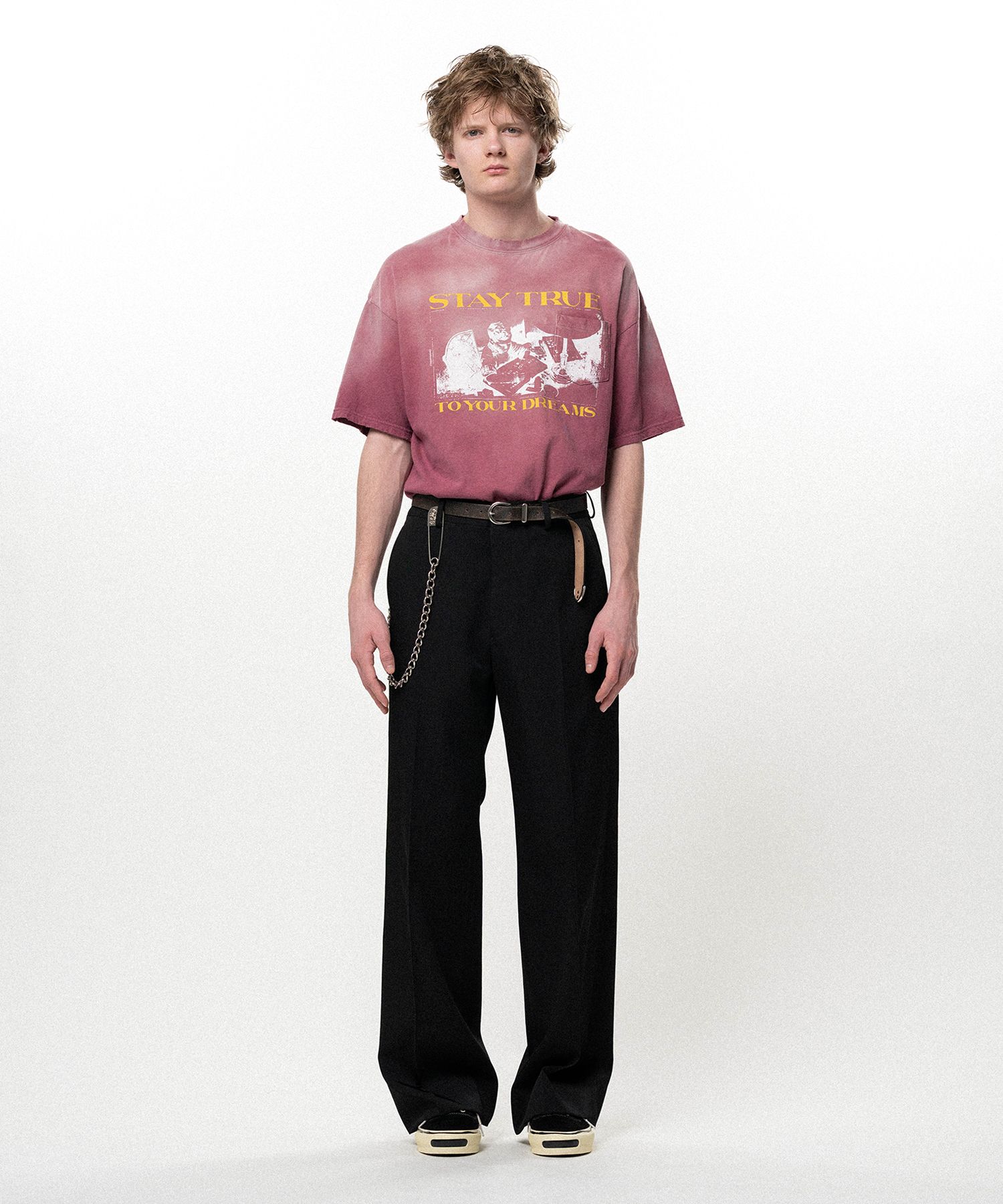 Twill Tailored Straight Pants
