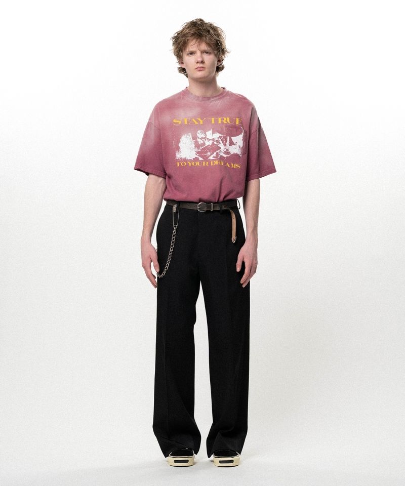 Twill Tailored Straight Pants
