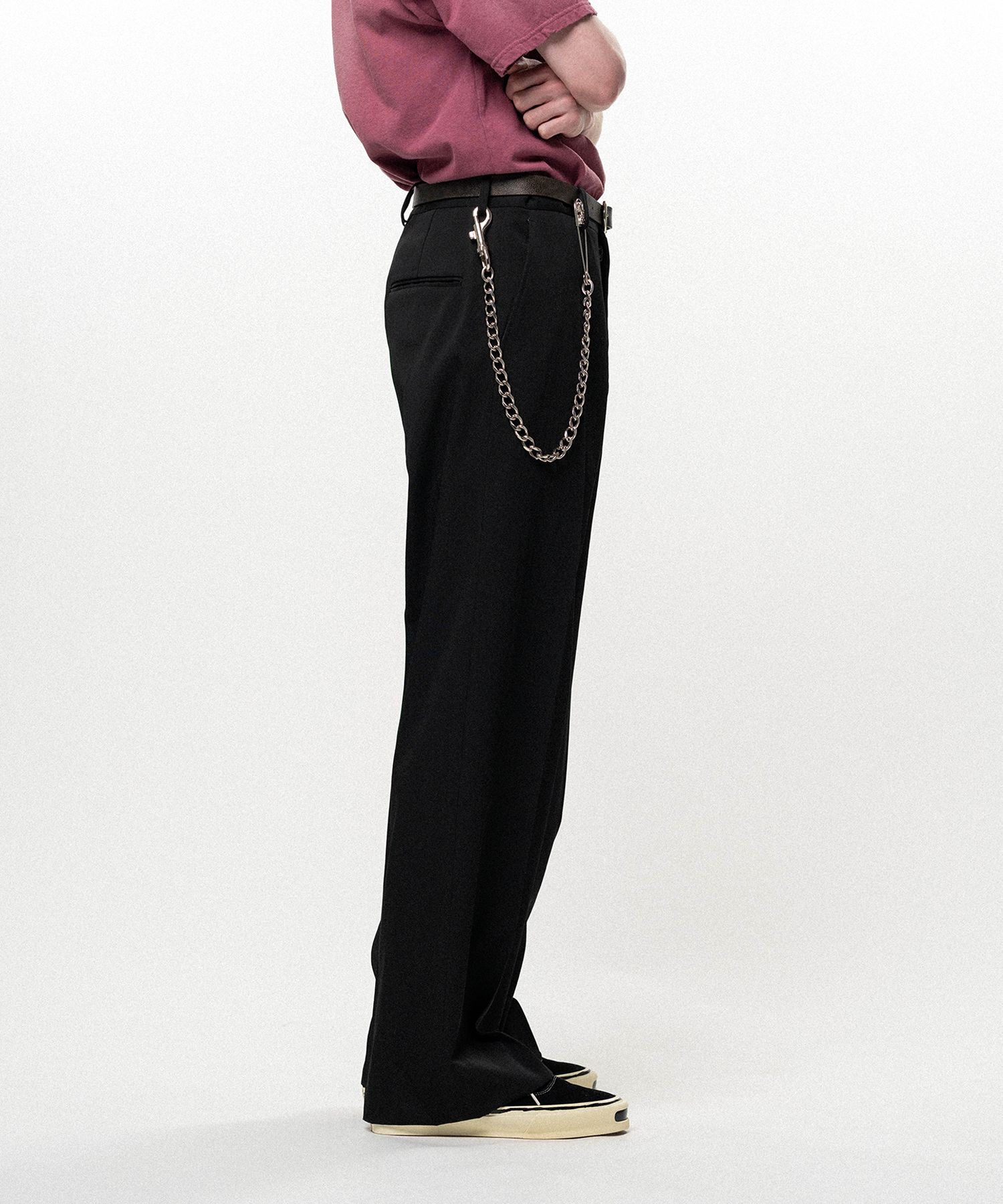 Twill Tailored Straight Pants