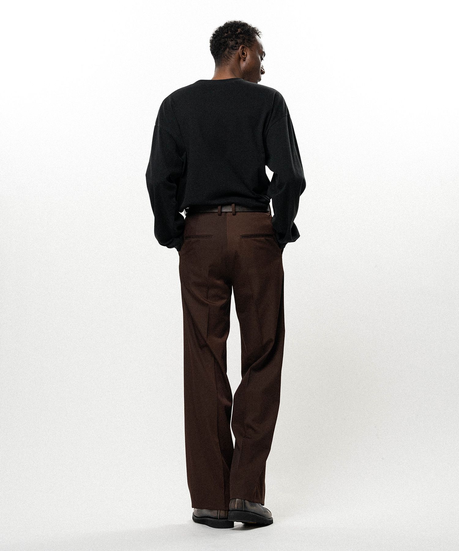 Twill Tailored Straight Pants