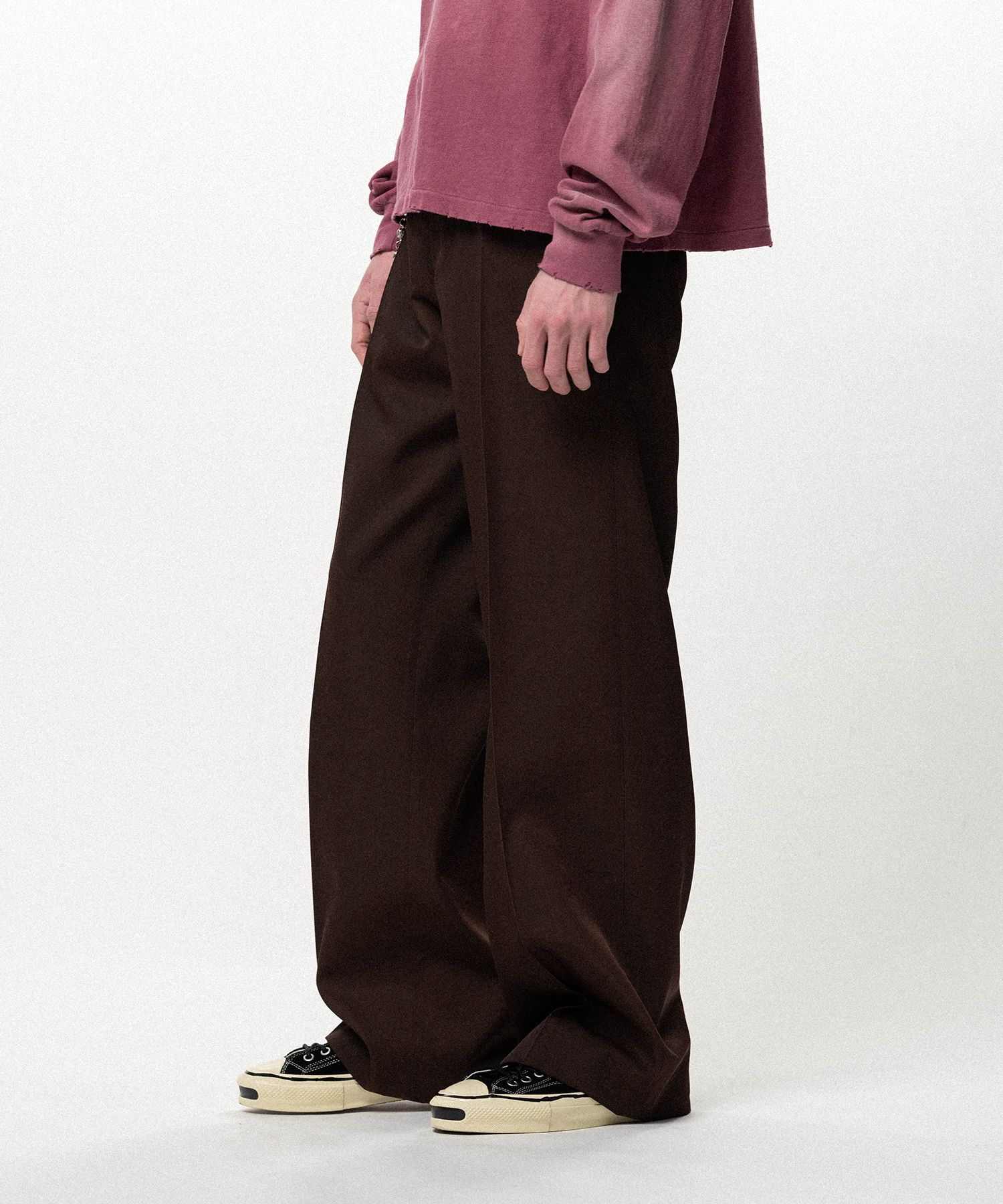 Twill Tailored Straight Pants
