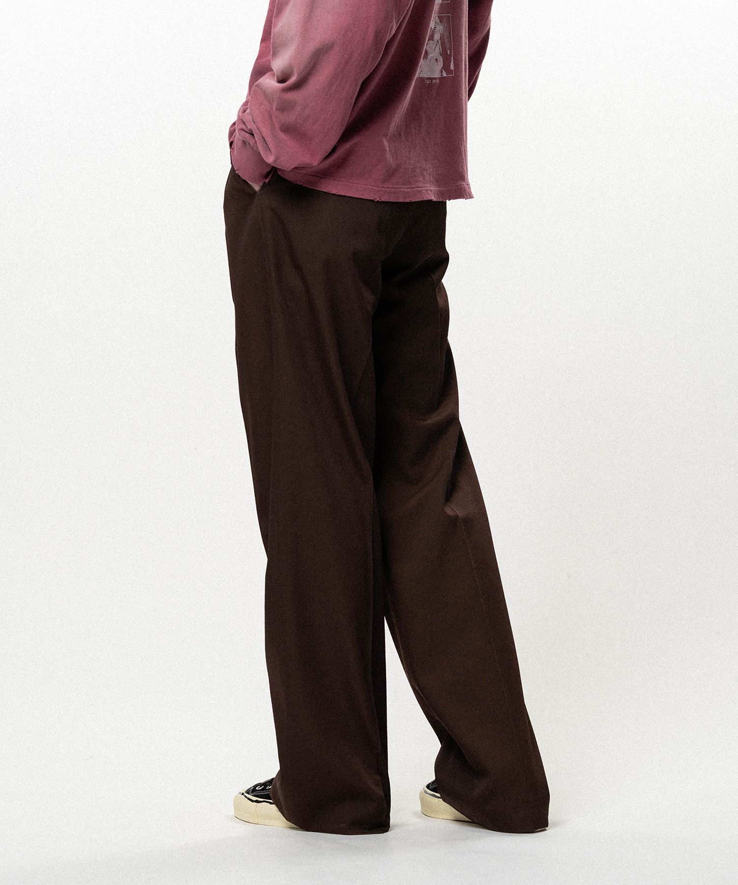 Twill Tailored Straight Pants