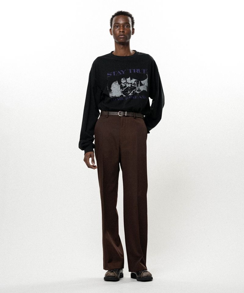 Twill Tailored Straight Pants