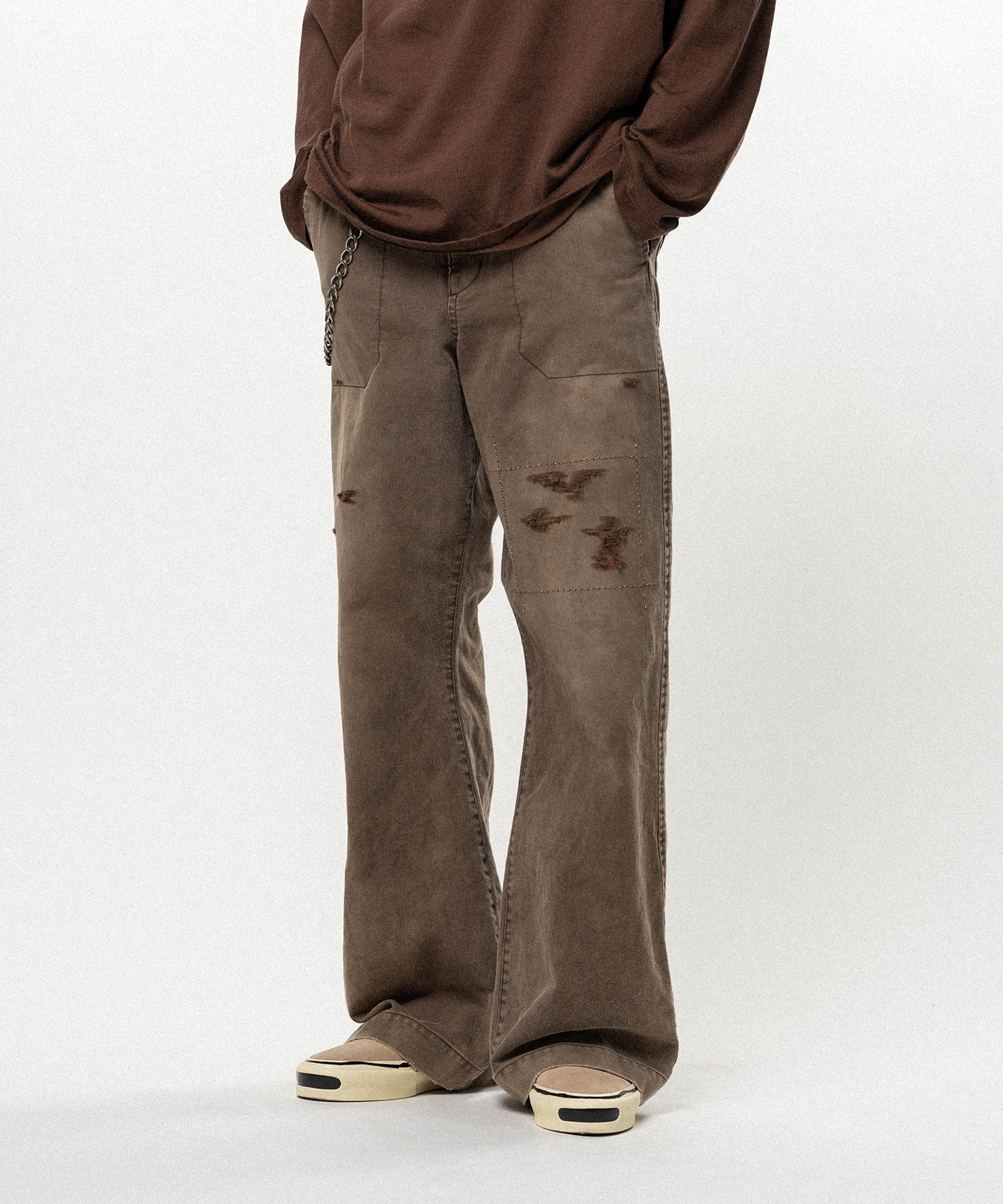 Heavy Sun Faded Like Wide Bootcut Pants