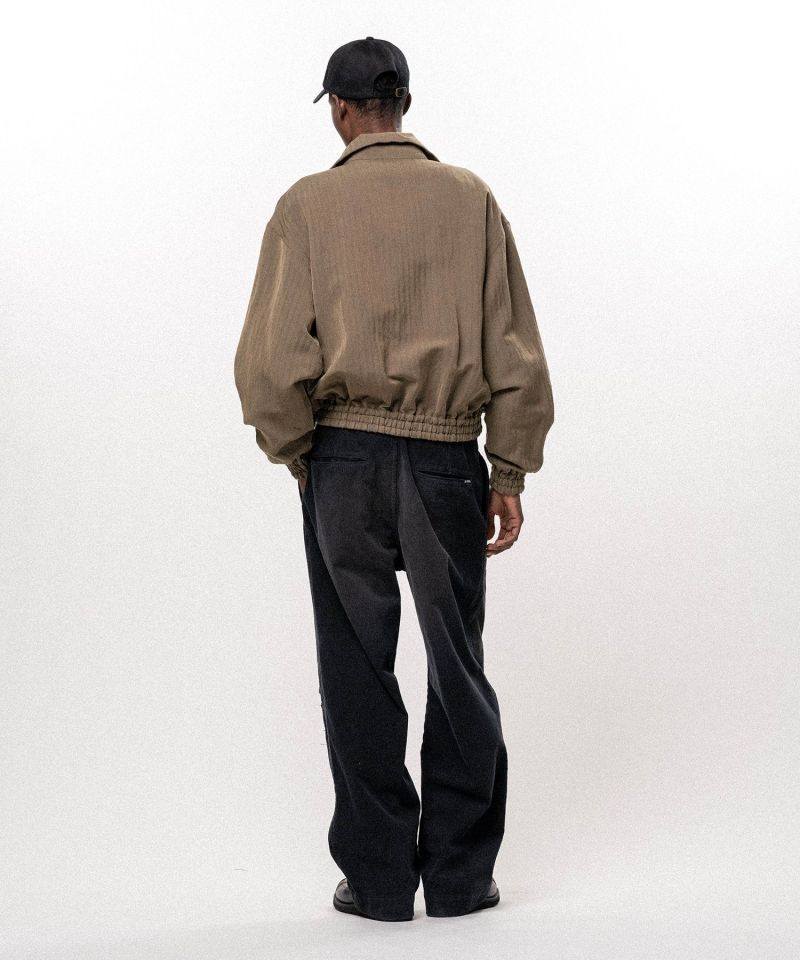Repaired Corduroy V-Back Wide Pants