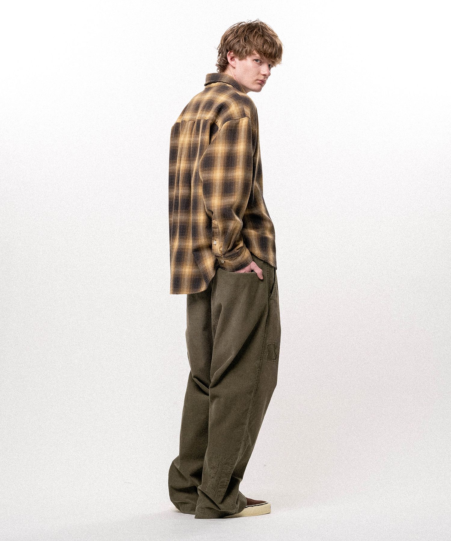 Repaired Corduroy Sarouel Pants