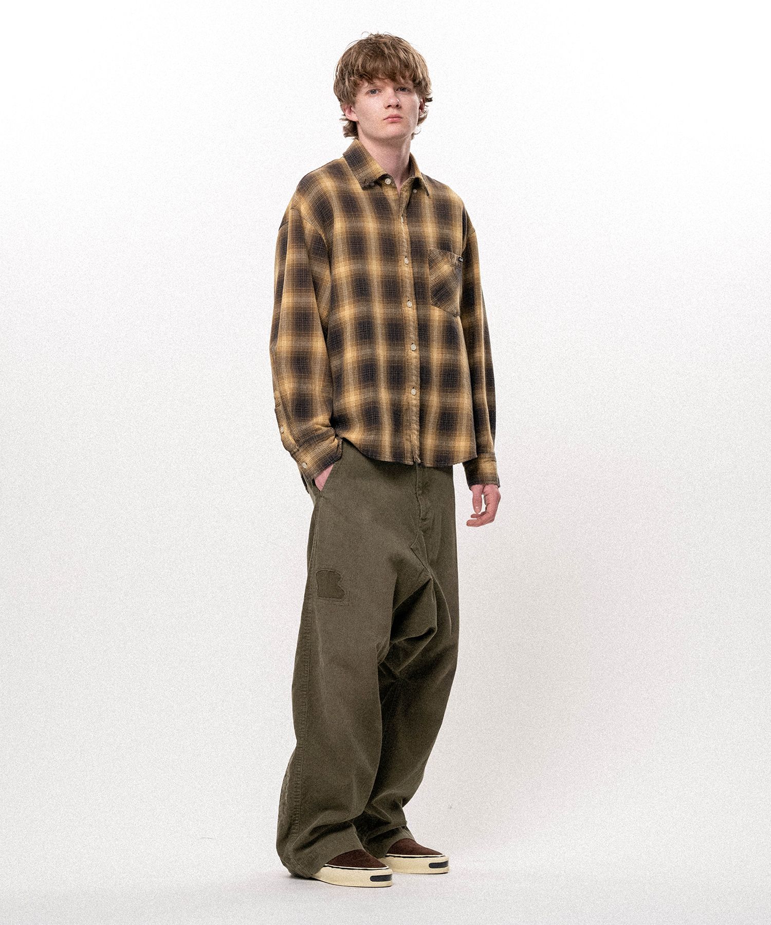 Repaired Corduroy Sarouel Pants