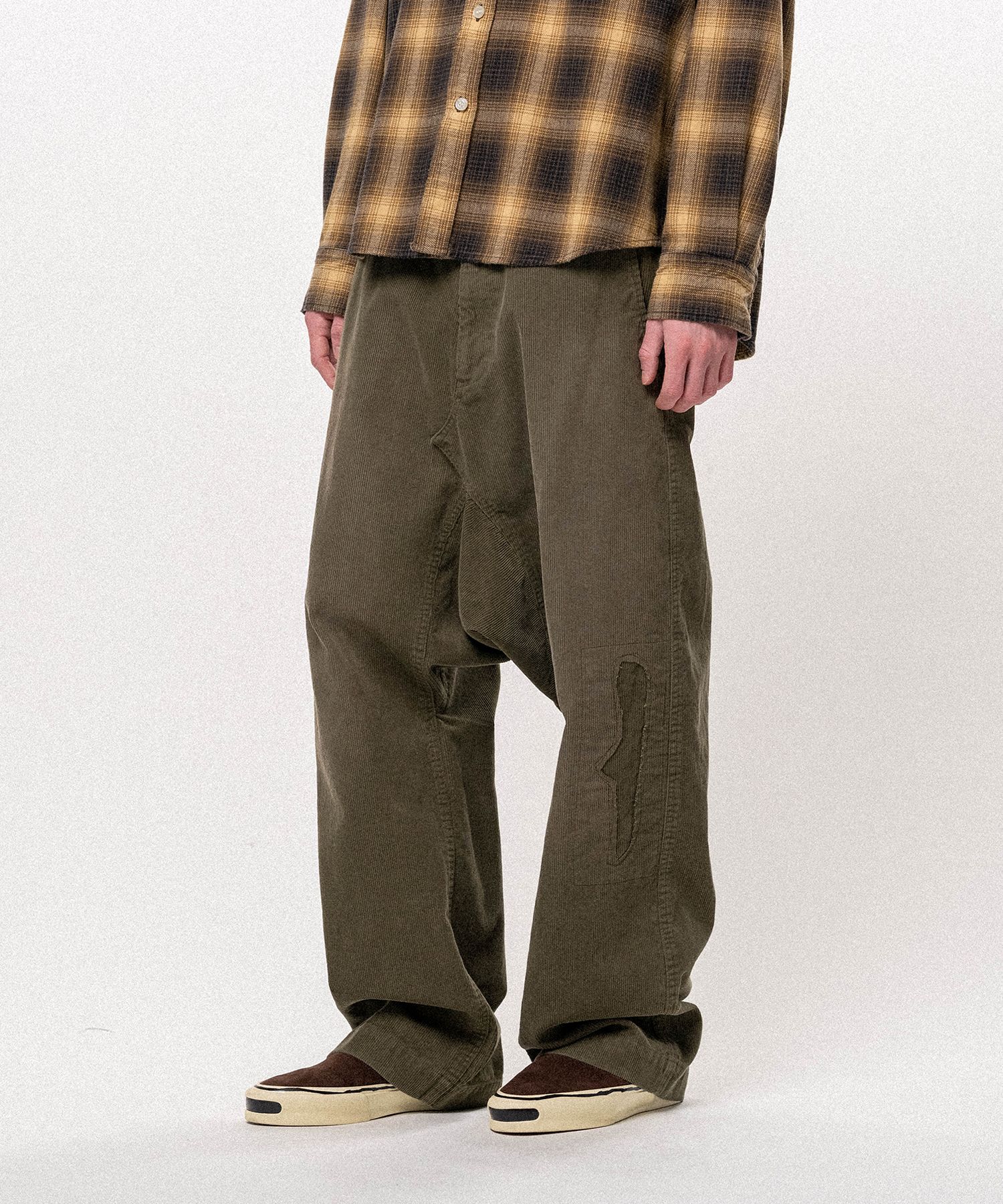 Repaired Corduroy Sarouel Pants