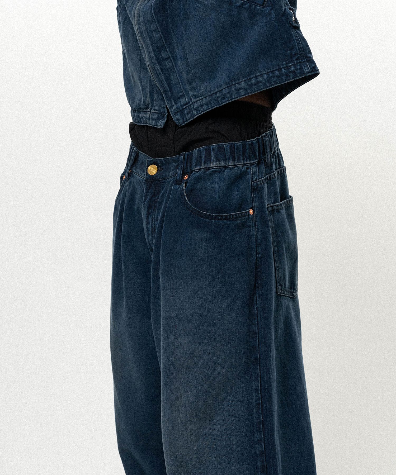 Tencel Denim Easy Baggy Pants