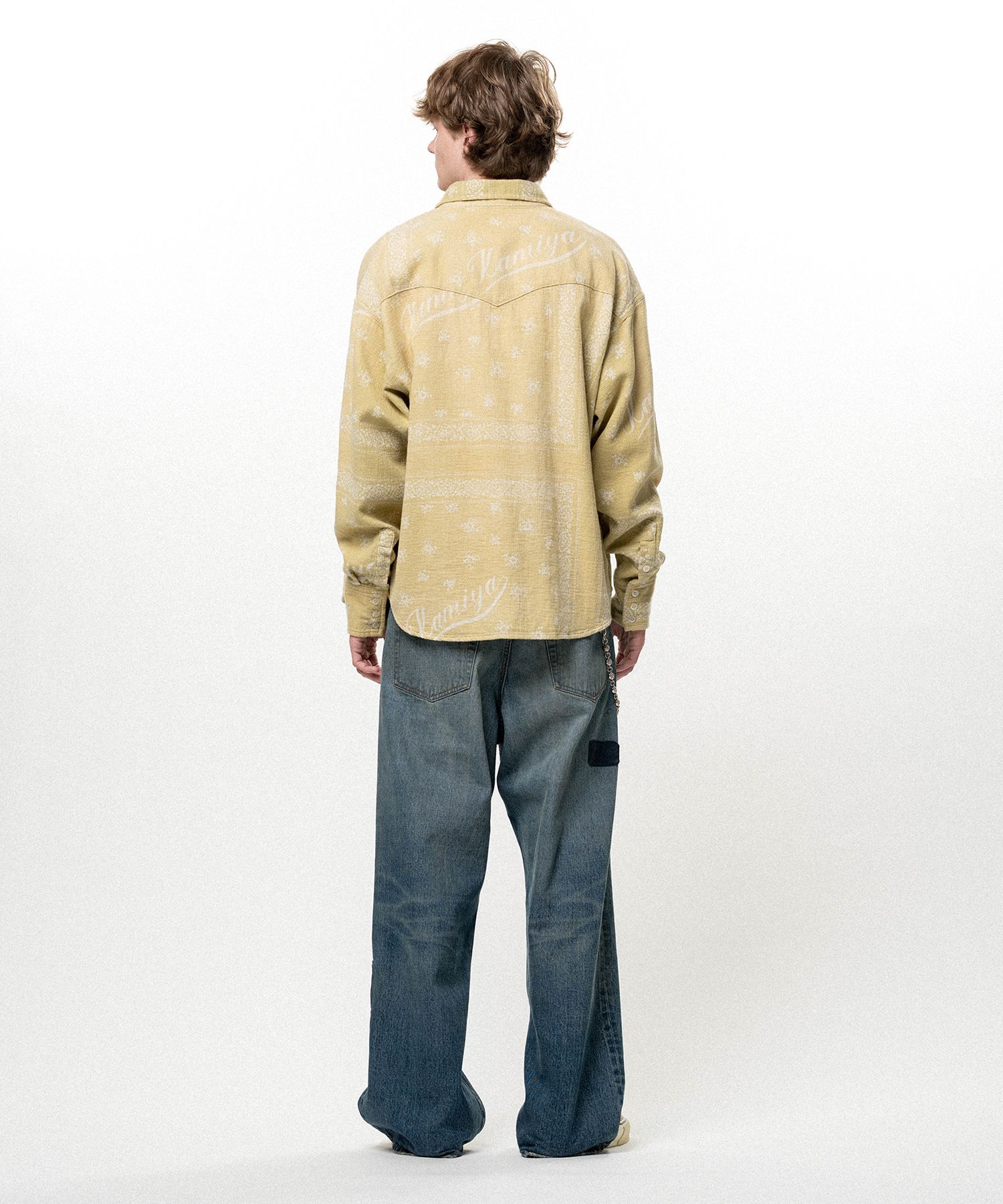 Repaired Baggy Denim Pants