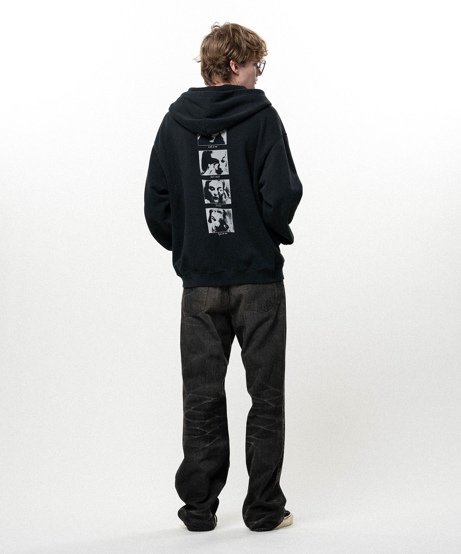 Distressed Straight Denim Pants