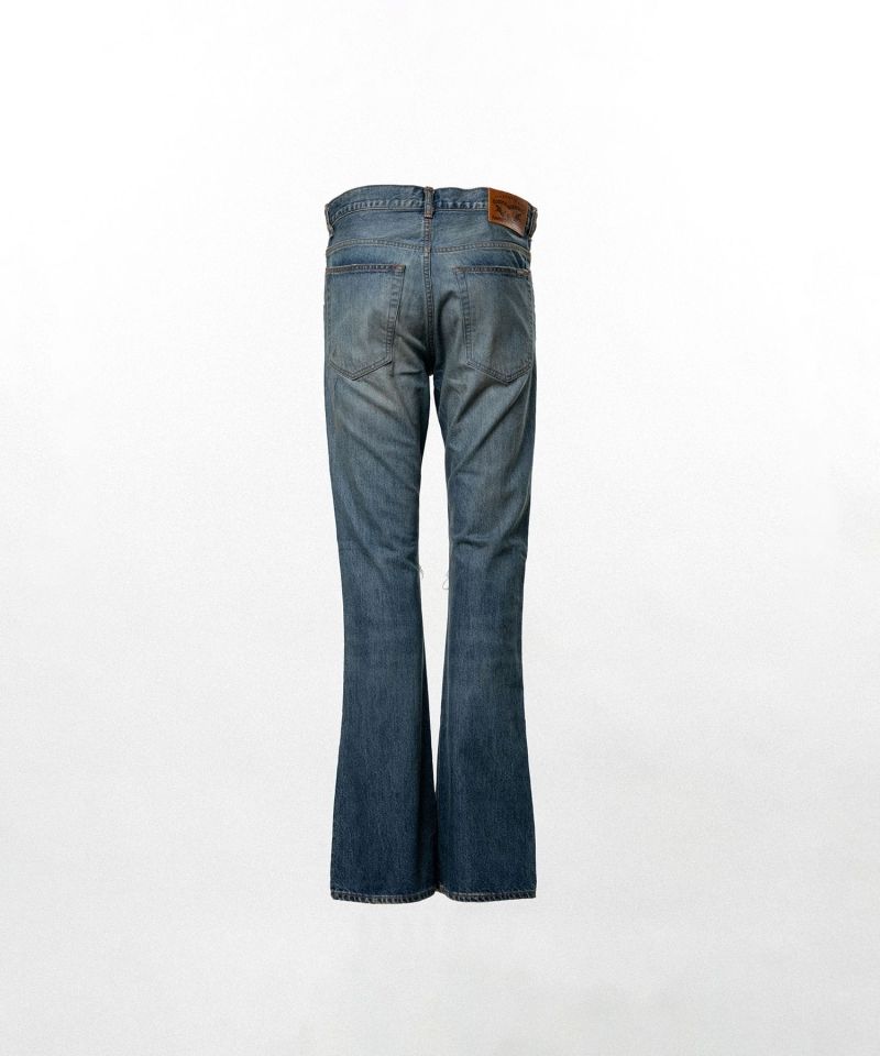 Distressed Slim Bootcut Denim Pants