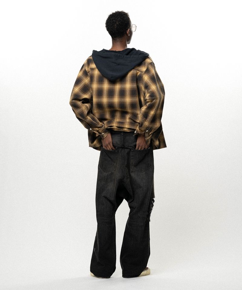 Distressed Sarouel Denim Pants
