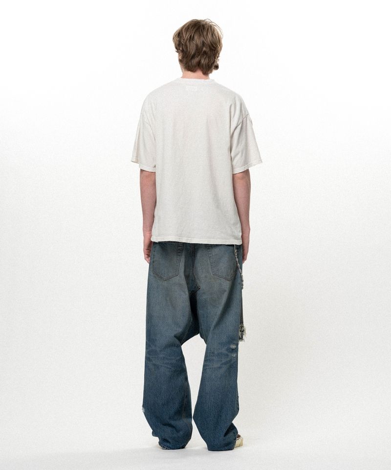 Distressed Sarouel Denim Pants