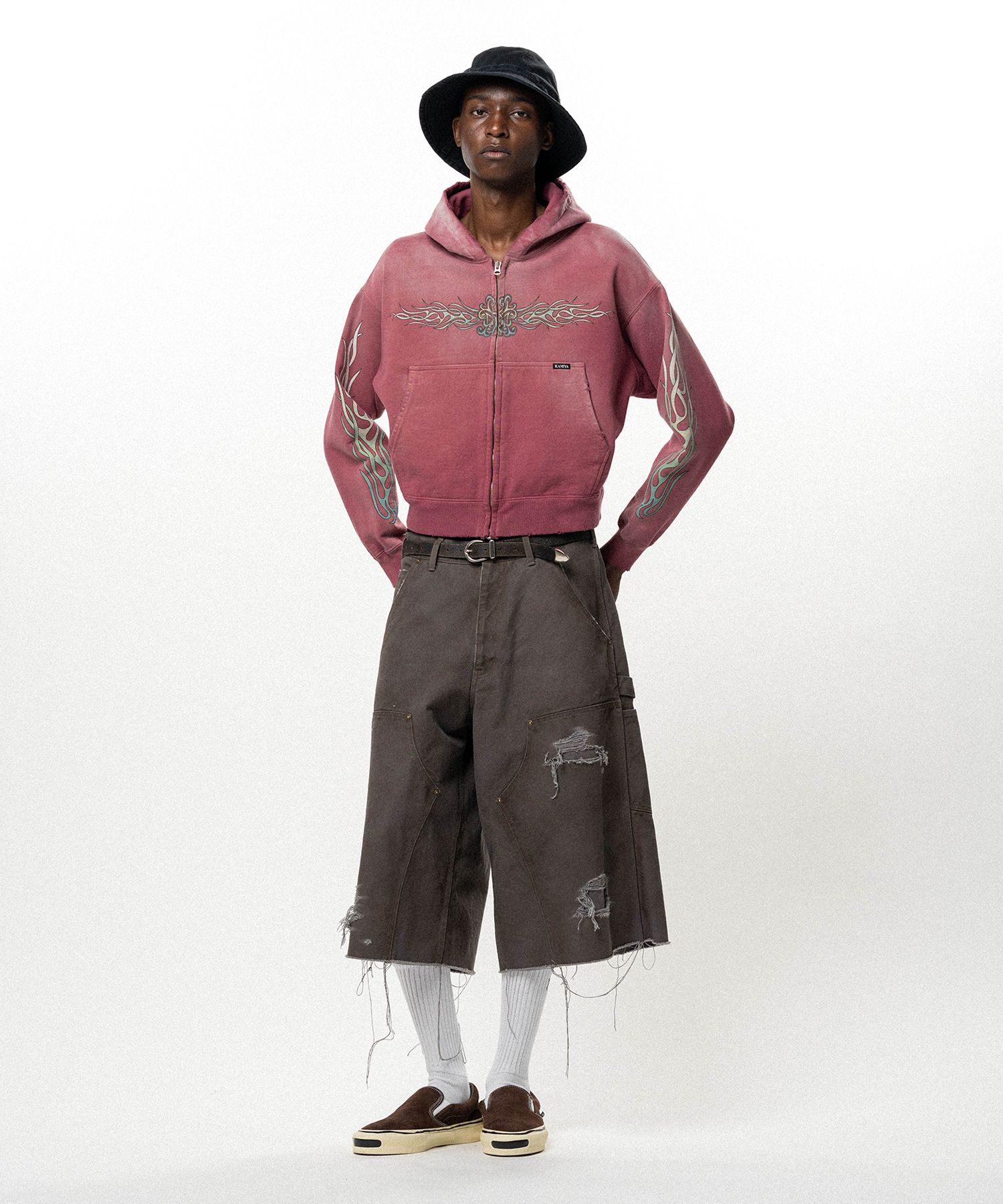 BORO Duck Painter Bermuda Shorts