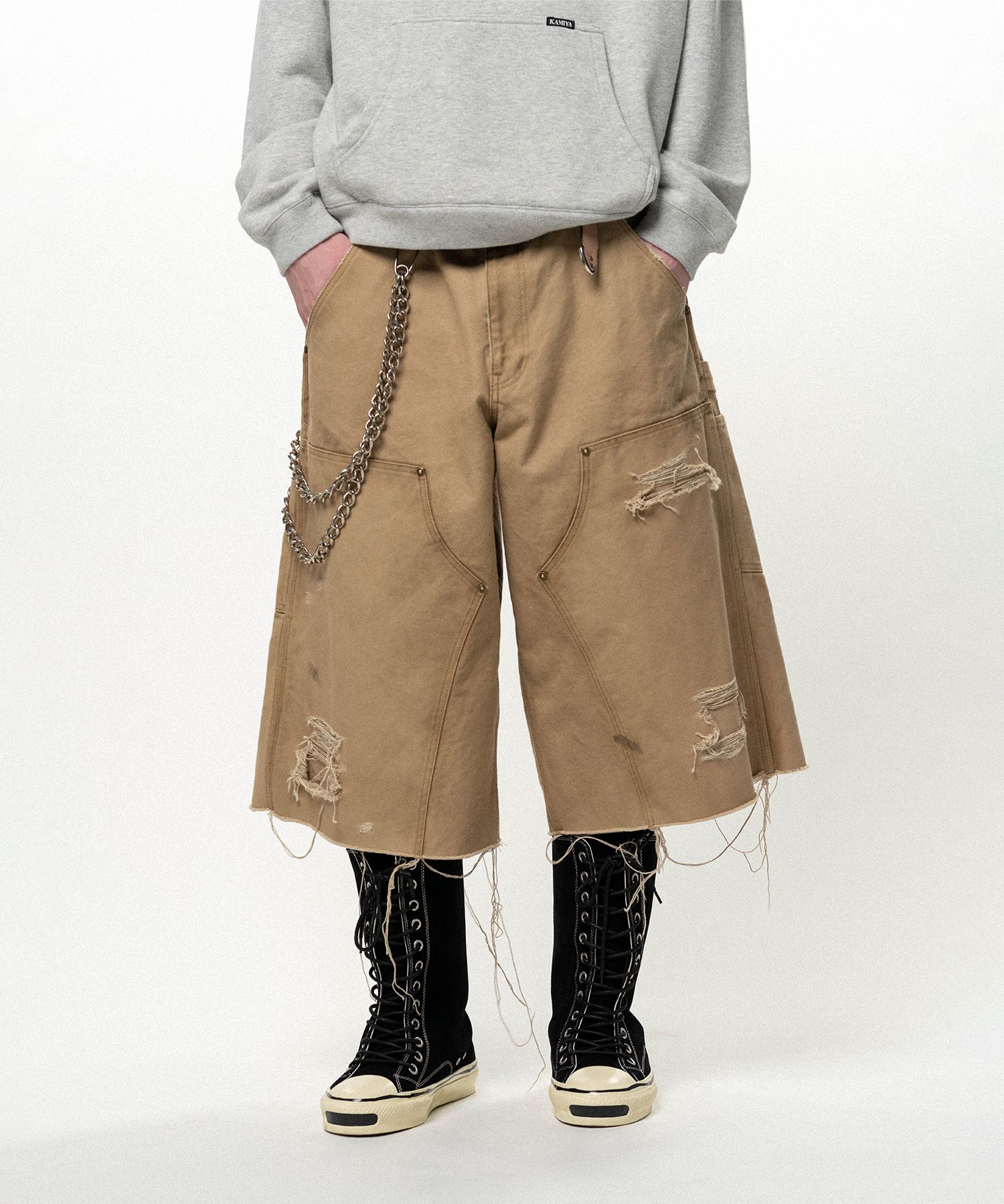 BORO Duck Painter Bermuda Shorts