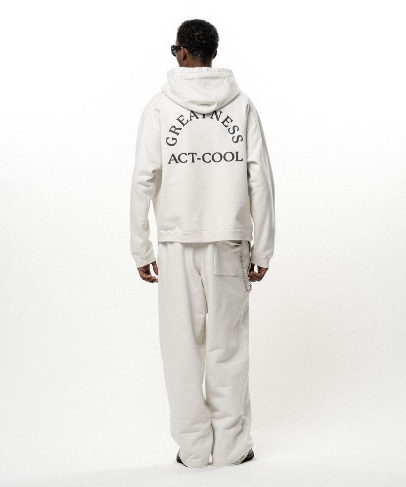 Embroidered Wide Sweat Pants