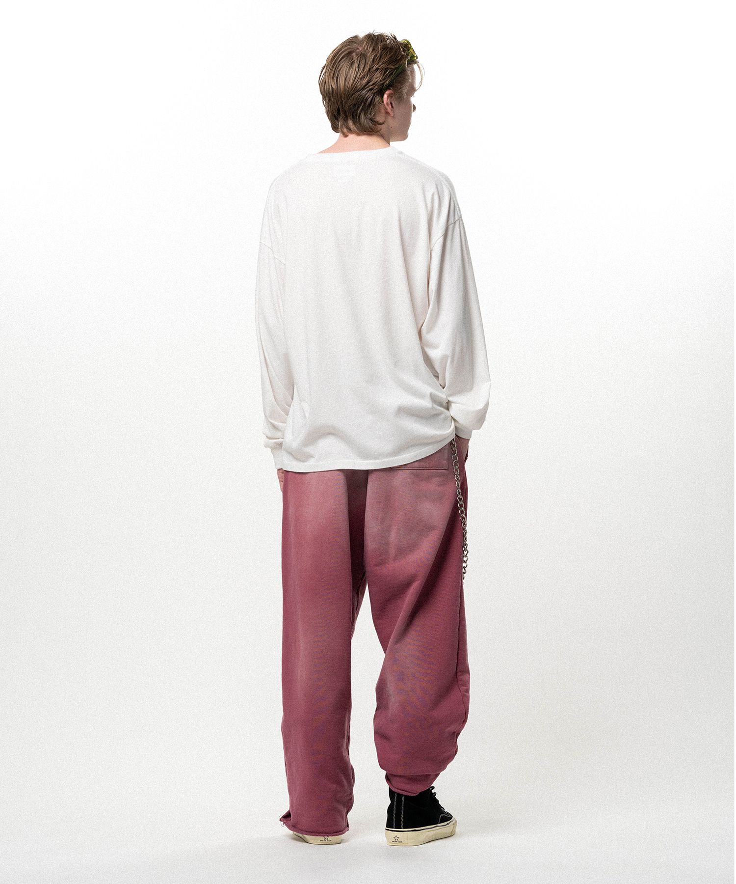 Embroidered Wide Sweat Pants