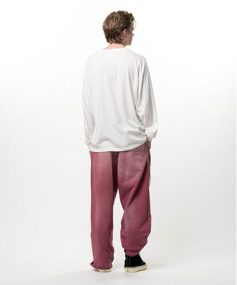 Embroidered Wide Sweat Pants