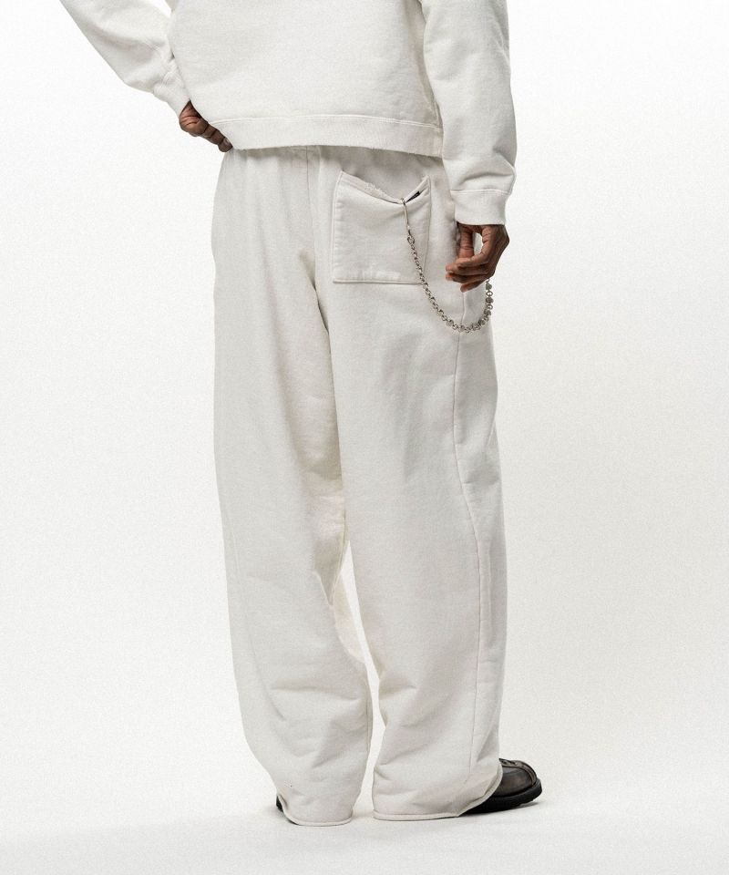 Embroidered Wide Sweat Pants