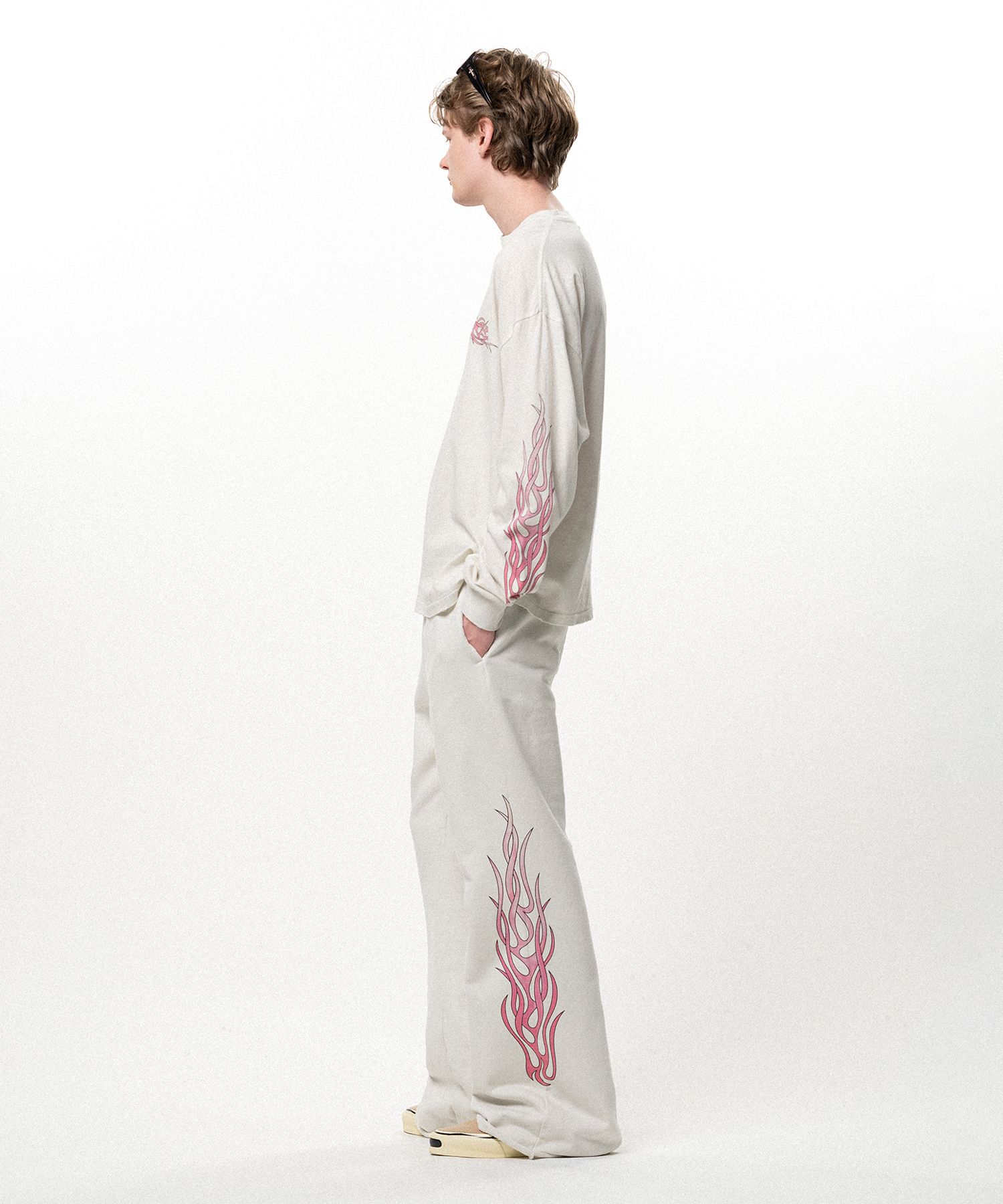 "FLAME" Bootcut Sweat Pants