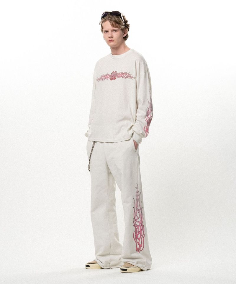"FLAME" Bootcut Sweat Pants