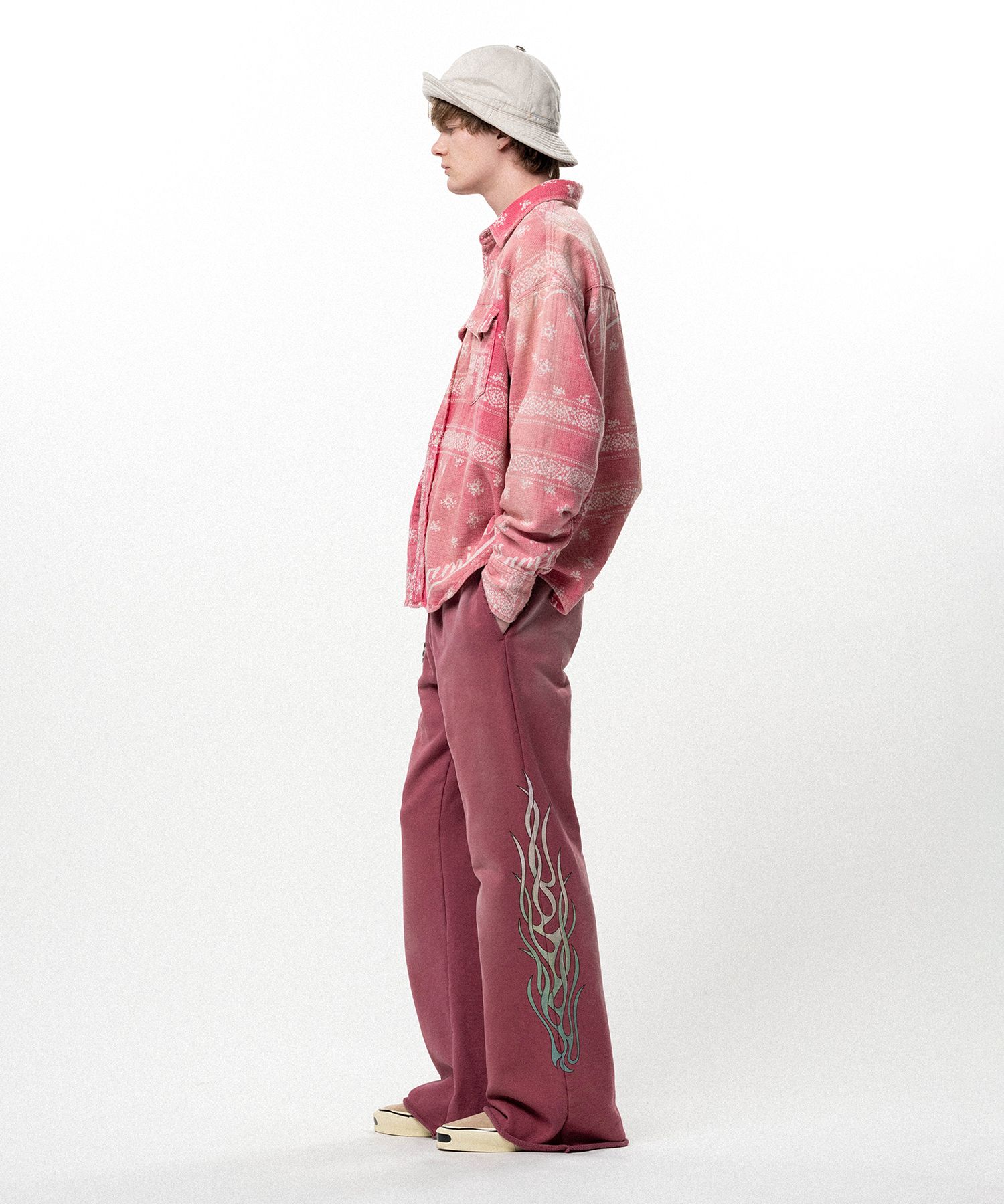 "FLAME" Bootcut Sweat Pants