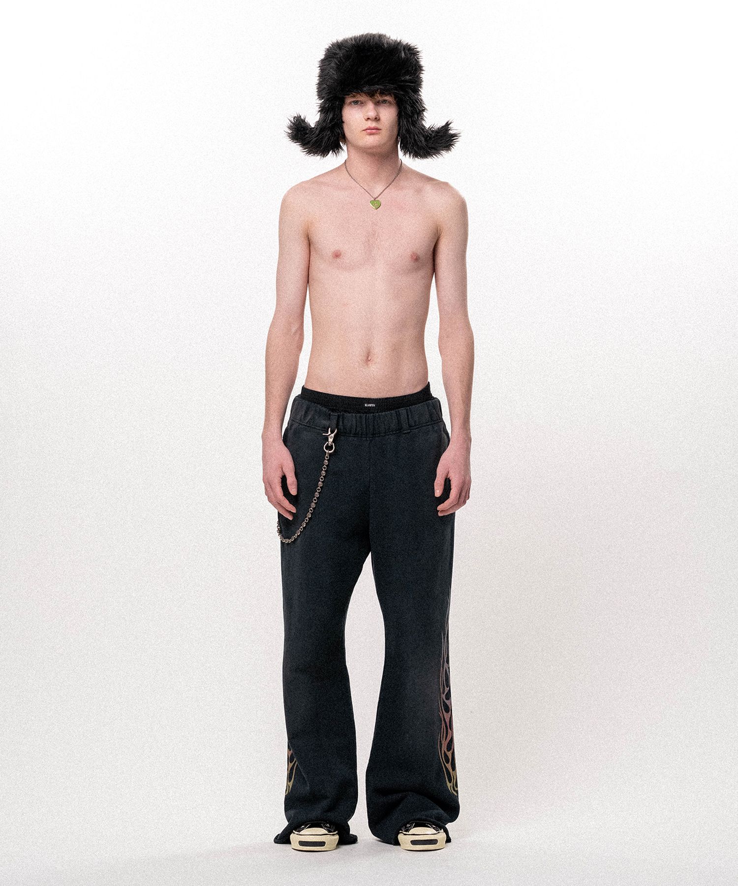 "FLAME" Bootcut Sweat Pants